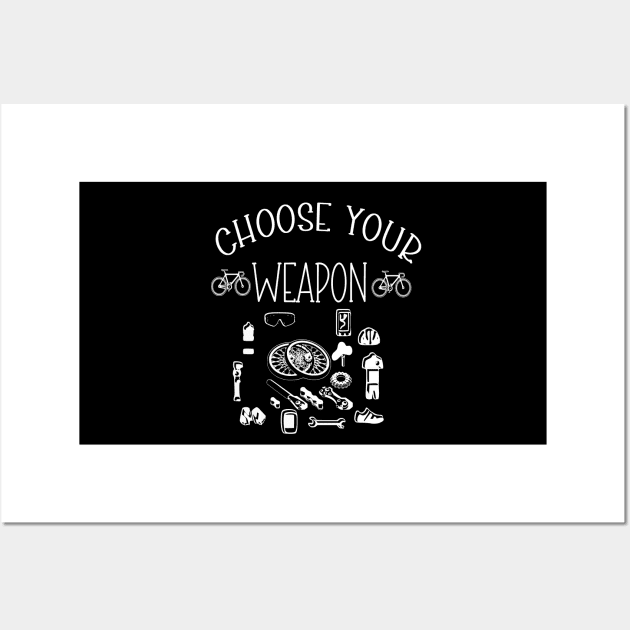 choose your weapon cycling Wall Art by vintagejoa